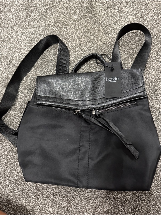 Botkier Other - Botkier Black Nylon and Leather Top-Flap Backpack